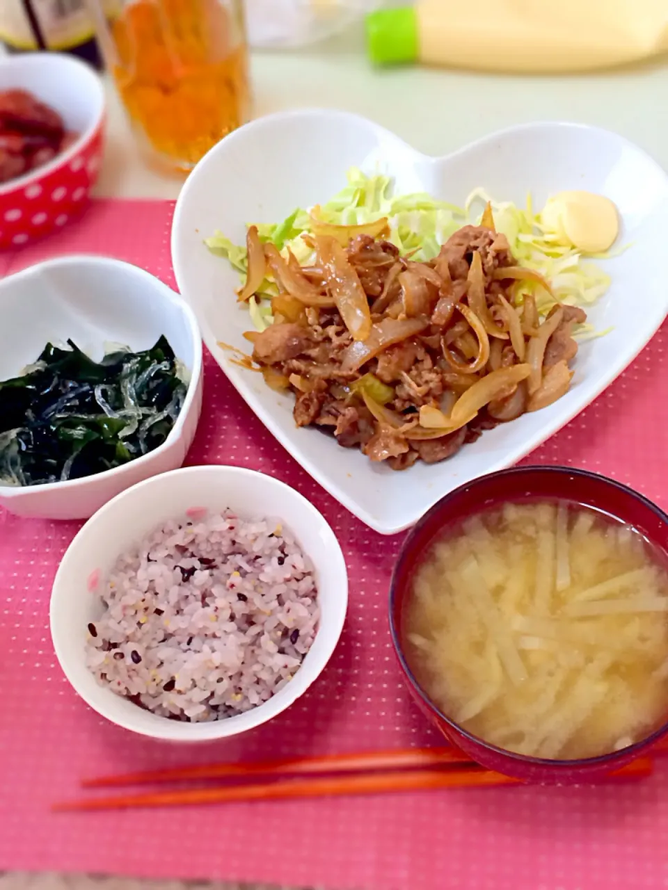 しょうが焼き定食♡|ミャアさん