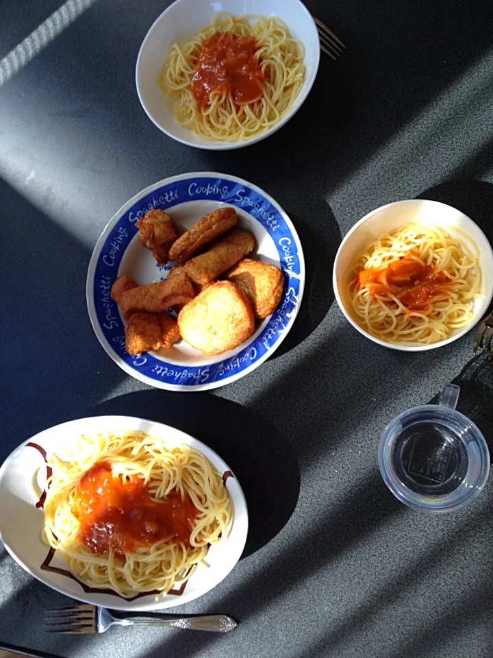 スパゲッティ•さつま揚げ|うるしちかさん