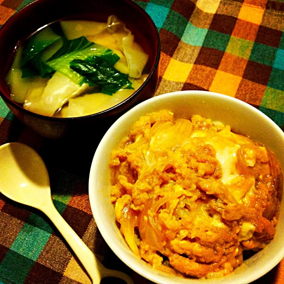 親なし丼,雲呑スープ|りーぴんさん