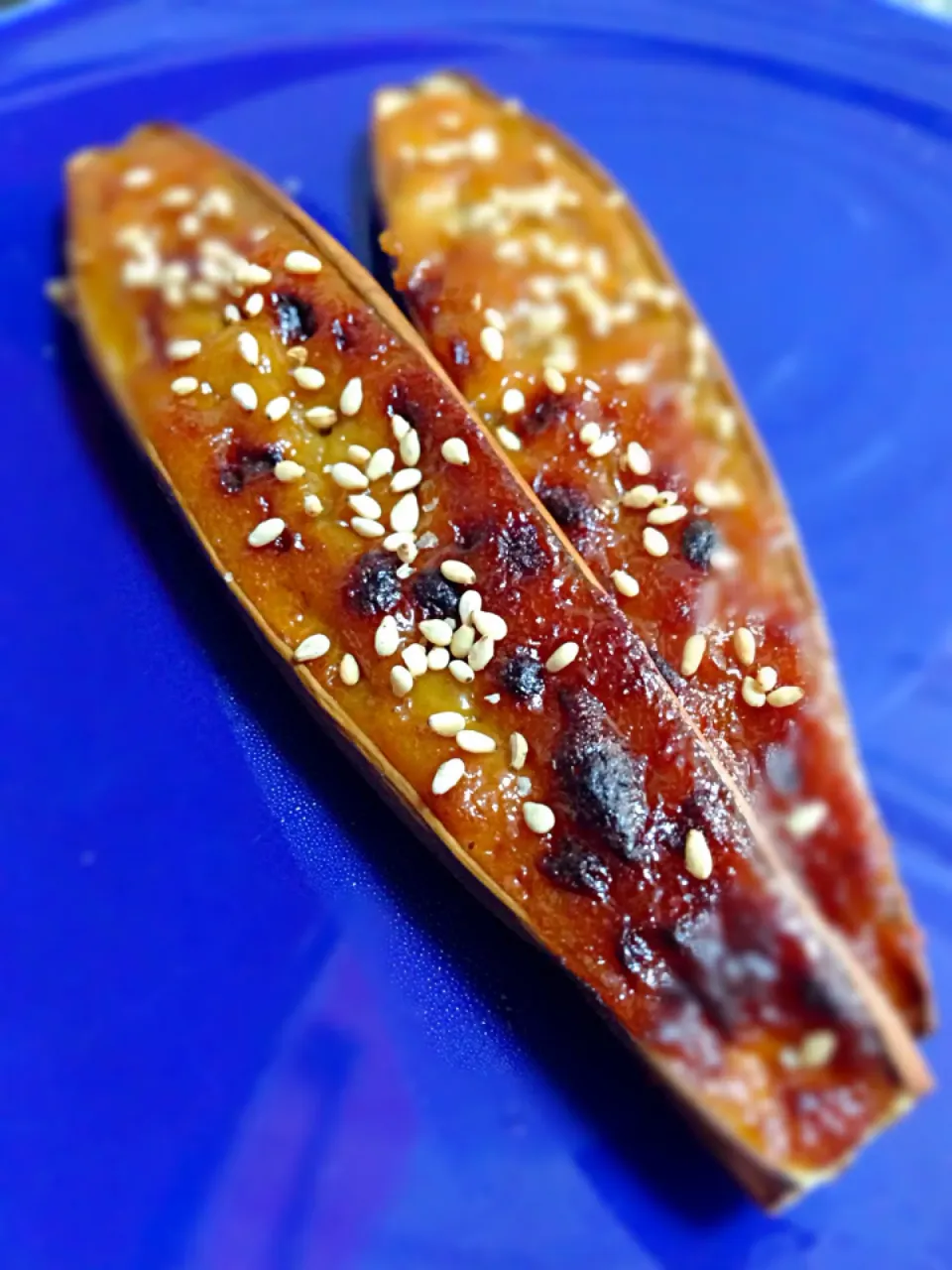 Grilled mini nasu with miso|coxiella24さん