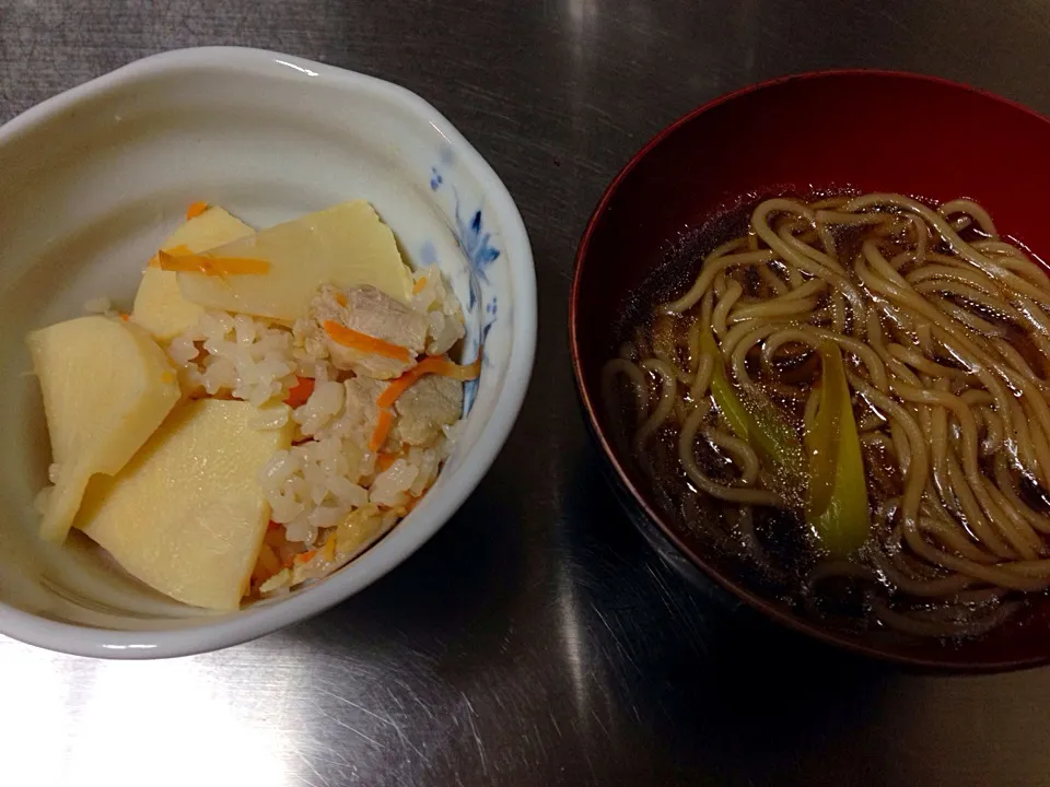 呑処  岡ちゃん  筍ご飯と鶏蕎麦|ヒロ君さん