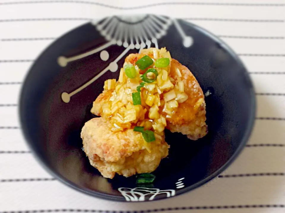 唐揚げのネギソースがけ|カフェっこさん