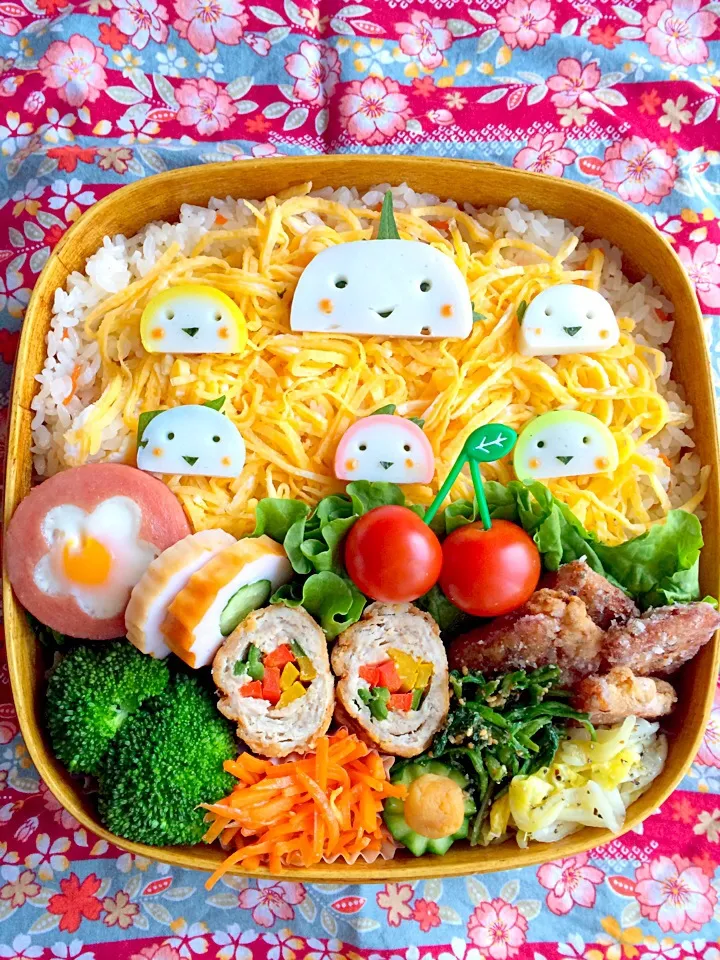 Snapdishの料理写真:今日の息子のお弁当2014/04/07|ミホさん