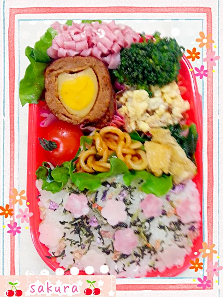 Snapdishの料理写真:普通のお弁当〜(´ｰ∀ｰ`)|桜里さん