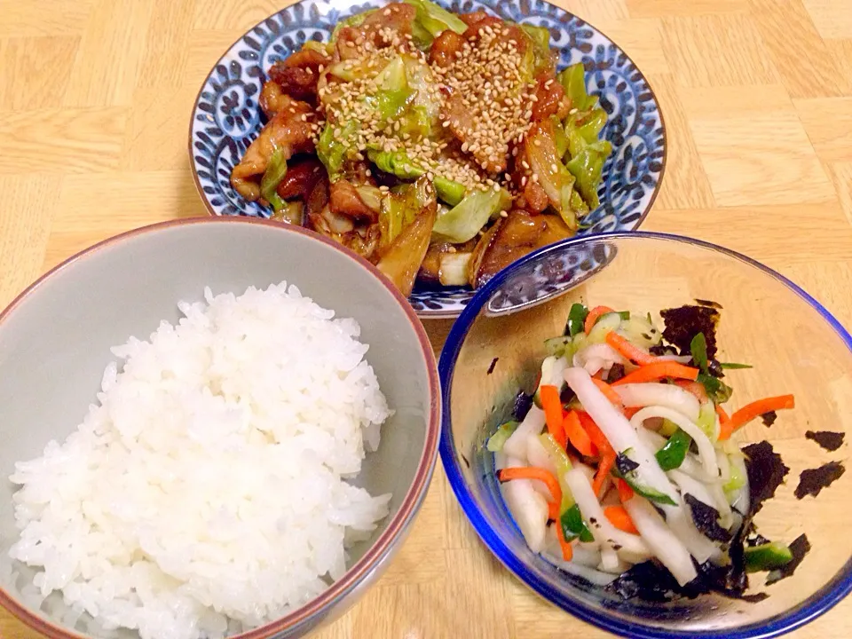 回鍋肉・和風のピクルス・ご飯|Tarou  Masayukiさん