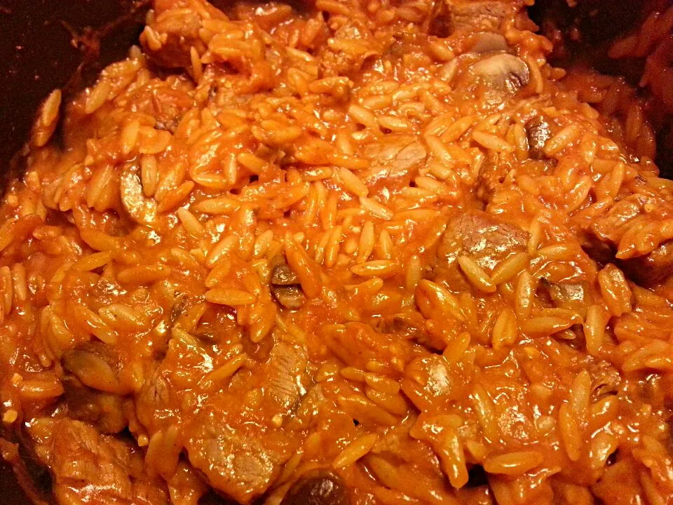 Kokkinisto me Kritharaki (Beef with Orzo in Tomato Sauce)|Melissa Marie Hallさん