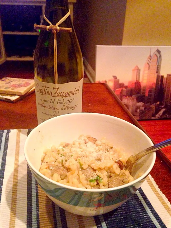 Mushroom risotto with mushroom chicken sausage... Yum|jessica pasquarellaさん