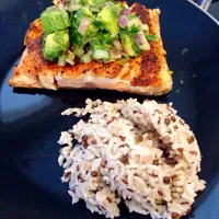 Misquite Salmon with Multi seed rice|marisolさん