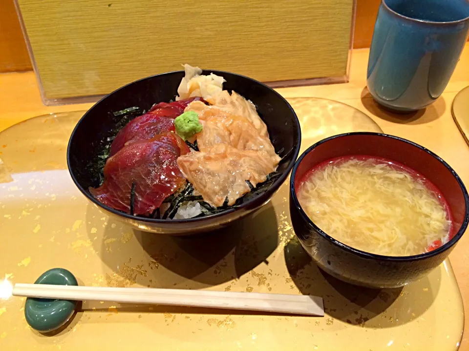 銀座 鮨からく  づけと鯛の胡麻和え丼|cocoaさん