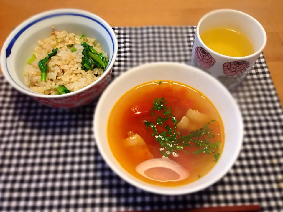 菜の花の炊き込みご飯|ノラえもんさん