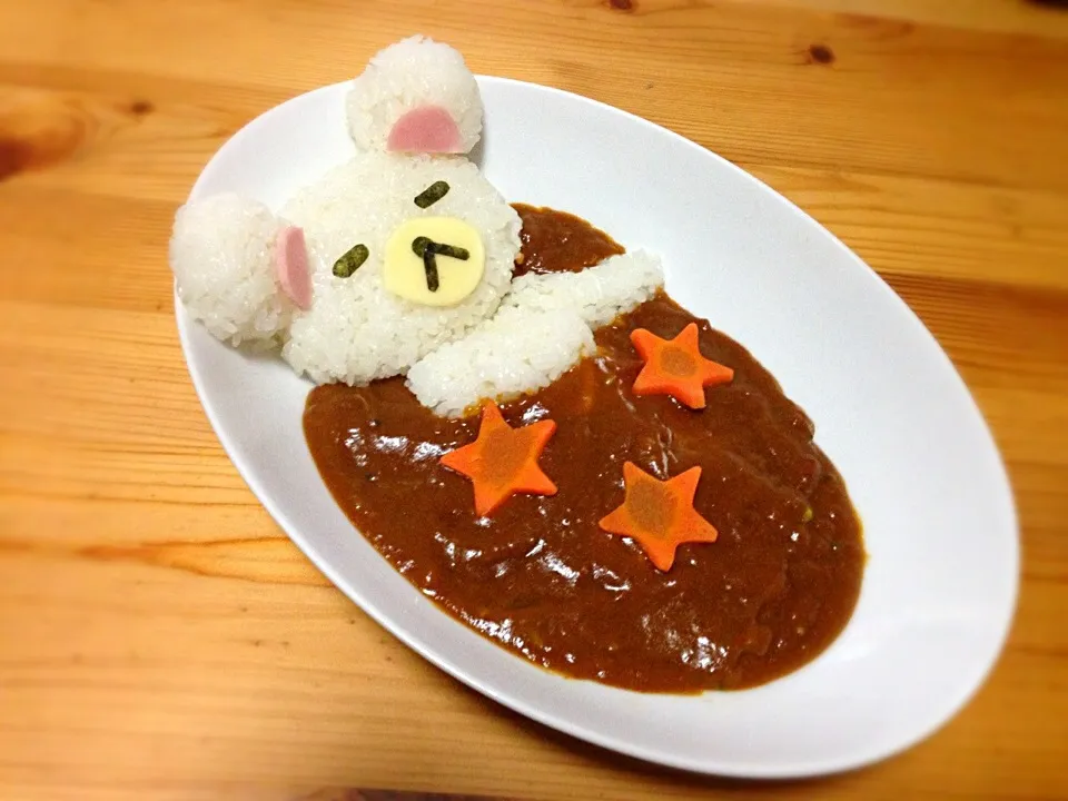 ダーリンお手製りらくまカレー|きてぃ子☆さん