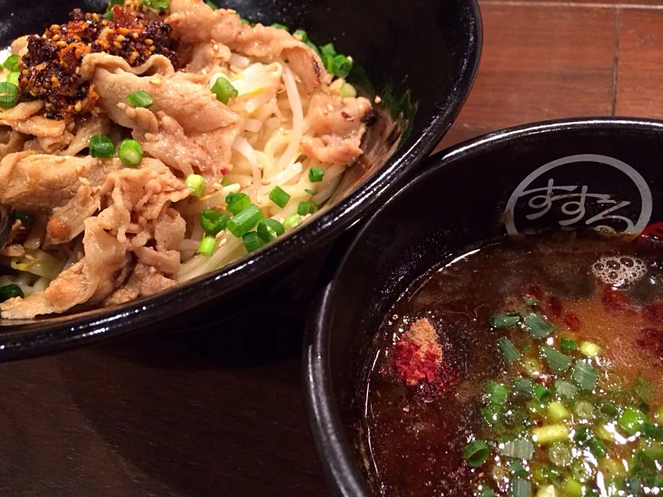 Snapdishの料理写真:肉辛つけ麺 中盛り|tecklさん