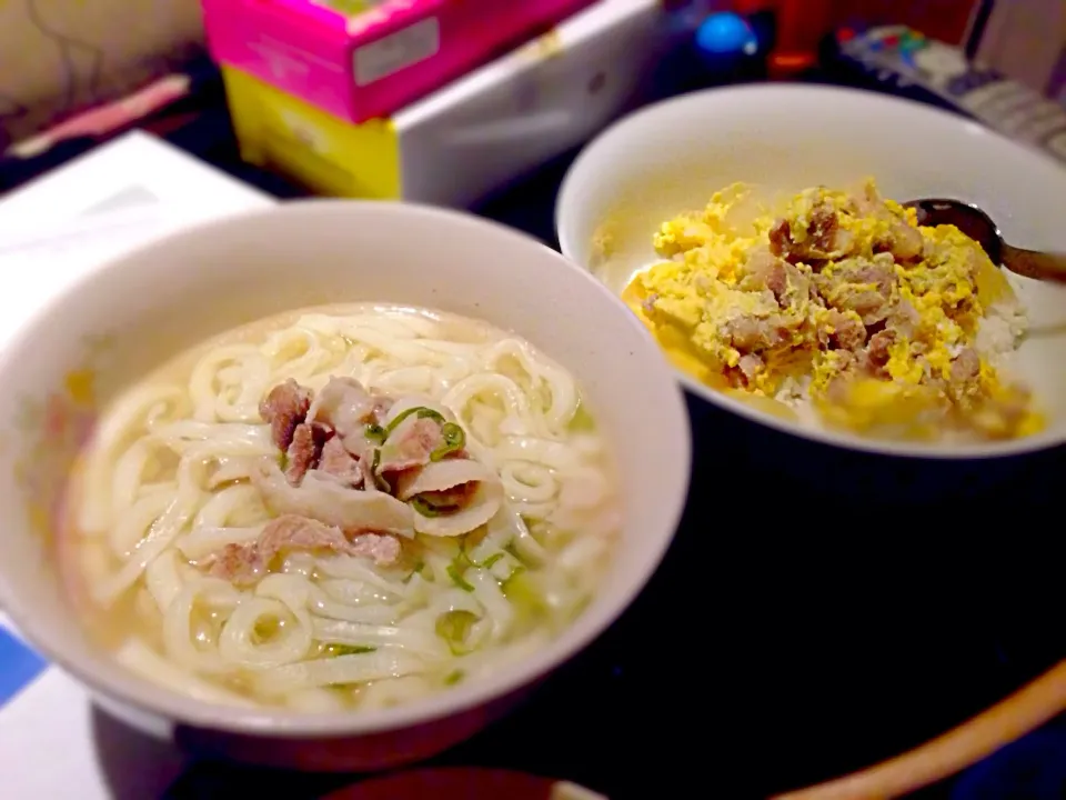 親子丼＆肉うどん|しーちゃん@さん