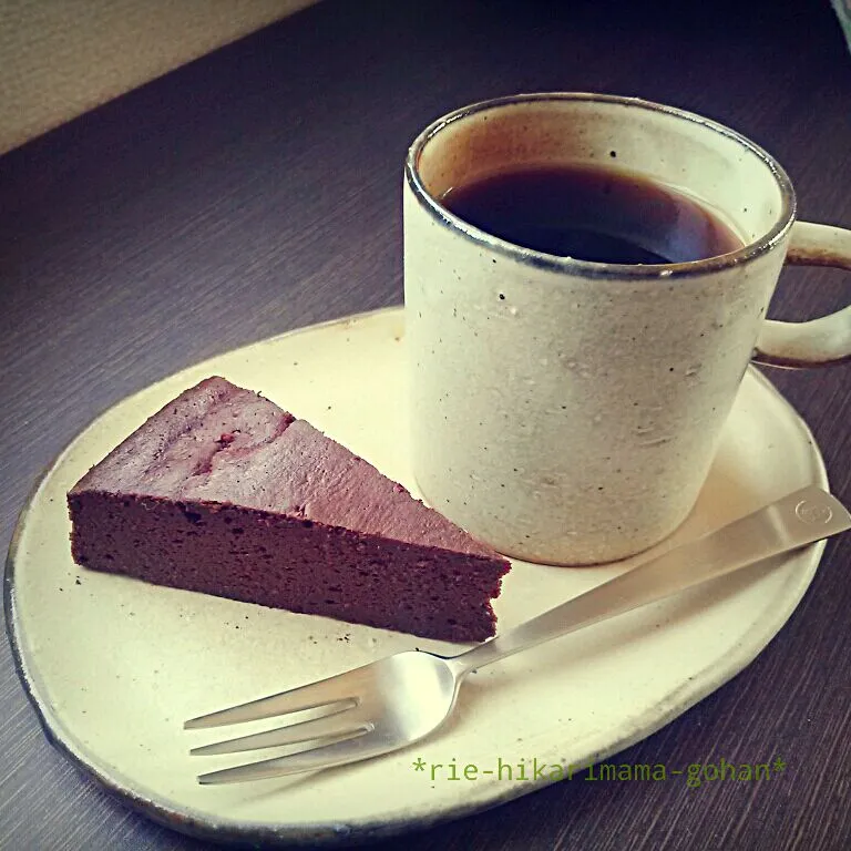 Snapdishの料理写真:豆腐ショコラでコーヒータイム(*´ω｀*)|ひかりママさん