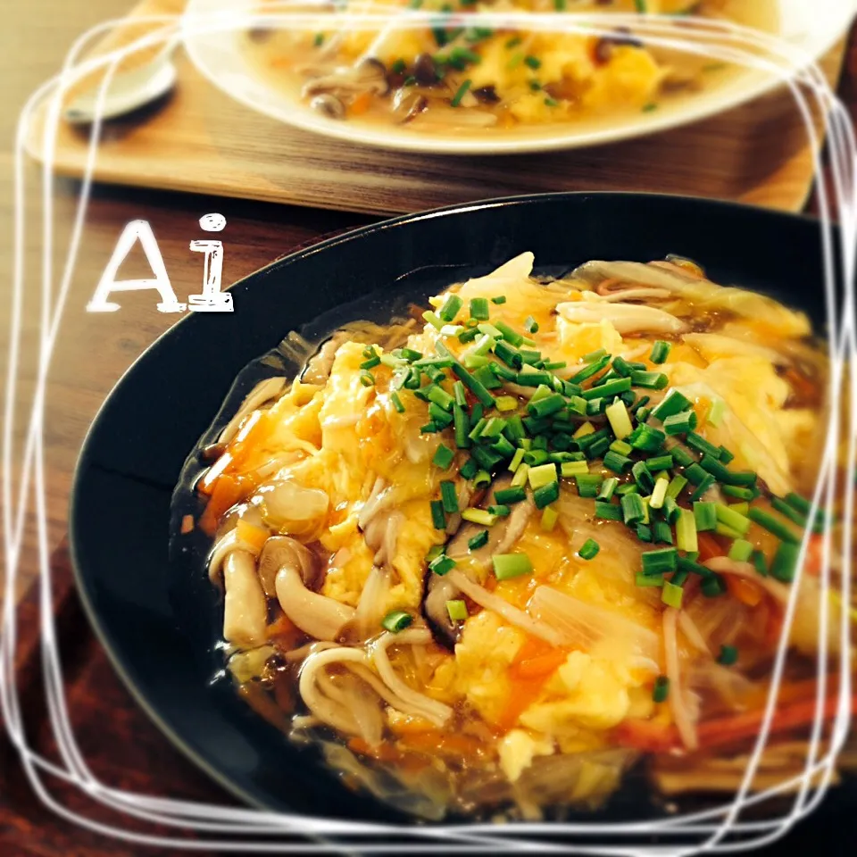 具だくさん中華スープでリメイク天津飯ランチ☆|Ai☆さん