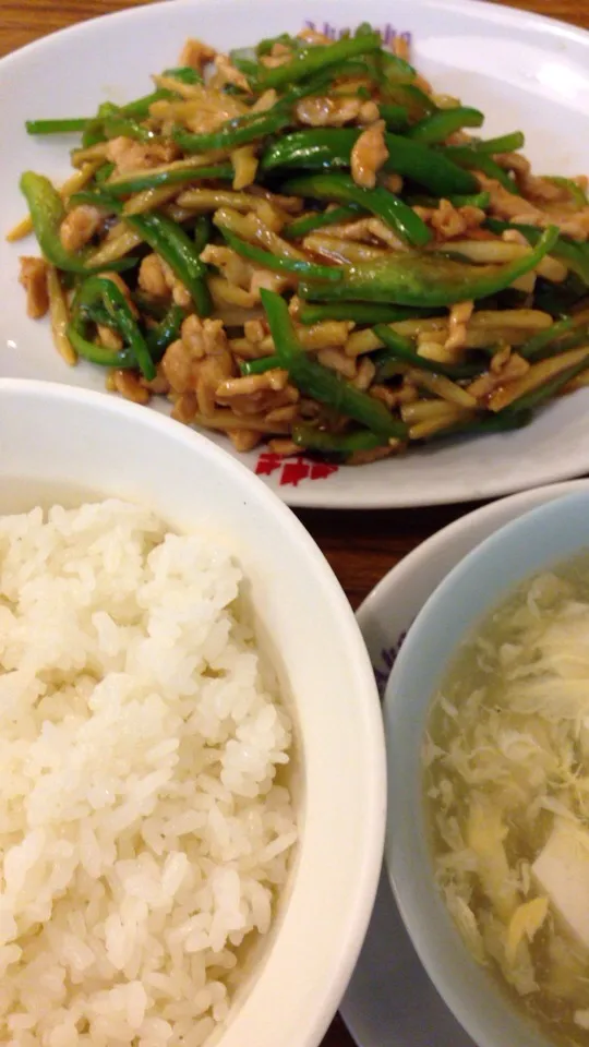 青椒肉絲定食|masamiyさん