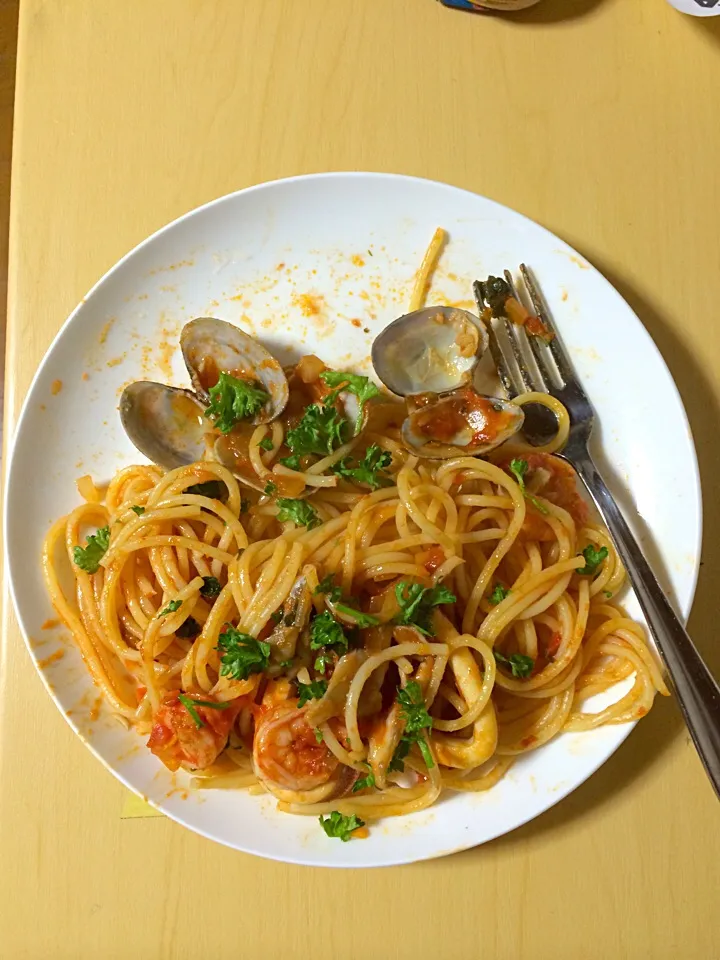 Snapdishの料理写真:seafood pasta|giang jeanさん