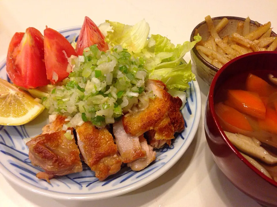 鶏肉のネギ塩かけ|香山ありすさん