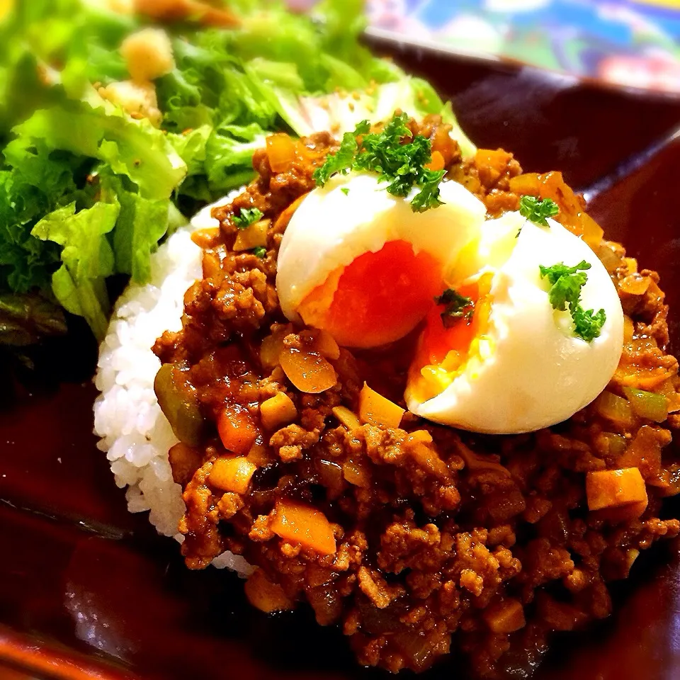 がぁがさんの料理 どらいかれ〜半熟🍳のせ 連チャン😂😂😂|honamiさん