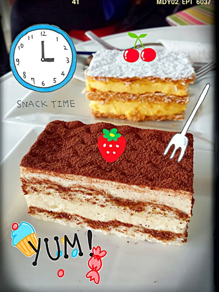 🍰🍰 tiramisu + mille feuille 🍰🍰|Yvonne C.さん