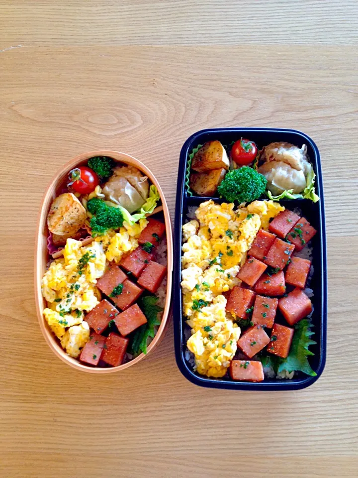 ゆりえさんの料理 スパム丼＊親子弁当♪|hiromiさん