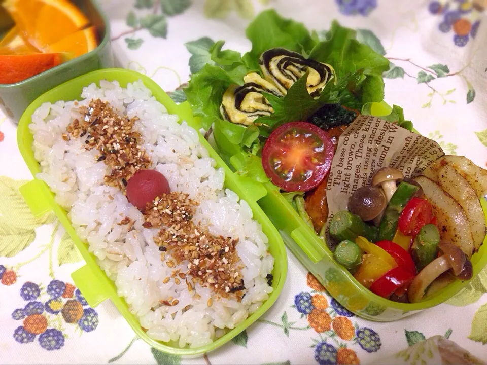 Snapdishの料理写真:煮込みハンバーグ弁当〜꒰*´∀`*꒱|りぉりぉ꒰•‧̫•ू꒱さん