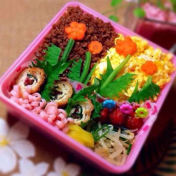 Snapdishの料理写真:4/10木曜日☆夫に作ったお弁当|mamiさん