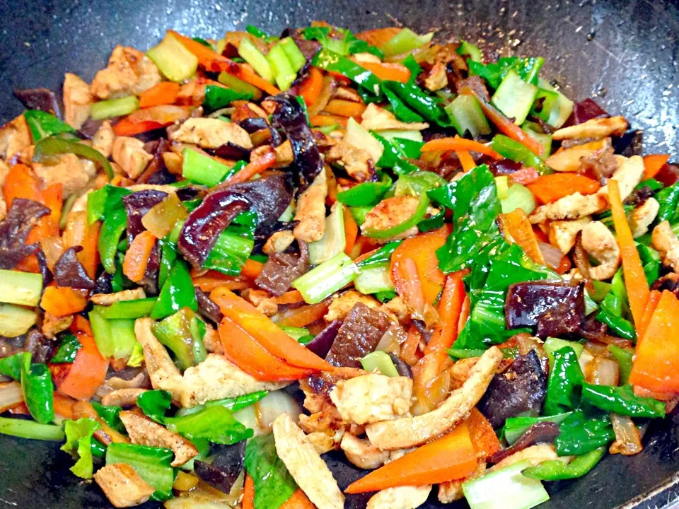 Snapdishの料理写真:💋Chicken & Veggies Gomoku Sauté 💋|Earth Angelさん