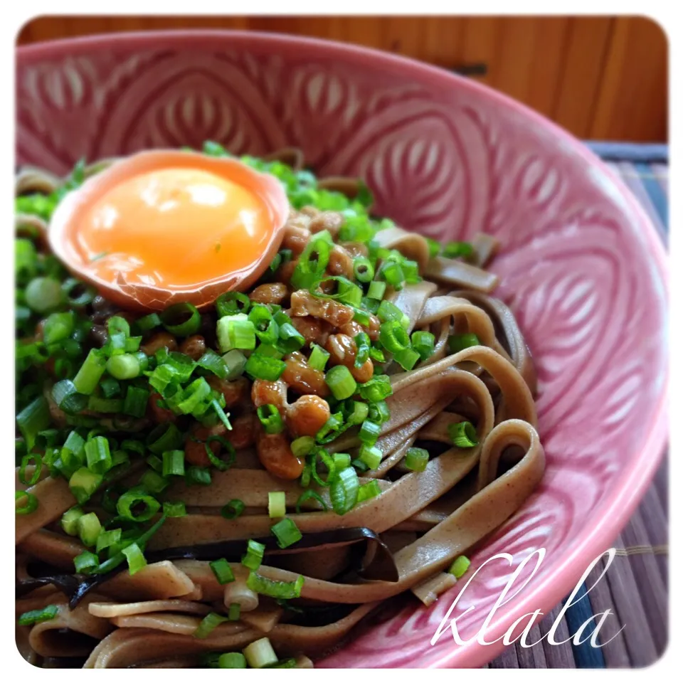 納豆こんぶと納豆のパスタ❤️|くららさん