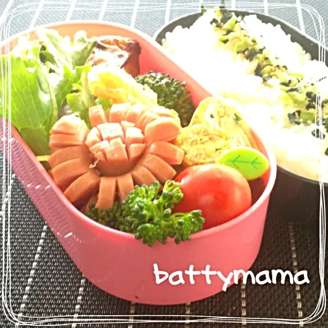 初めてウインナーお花にしてみた♡battymamaの大人プチかわ弁当〜☆|ばってぃーまま＠♪さん