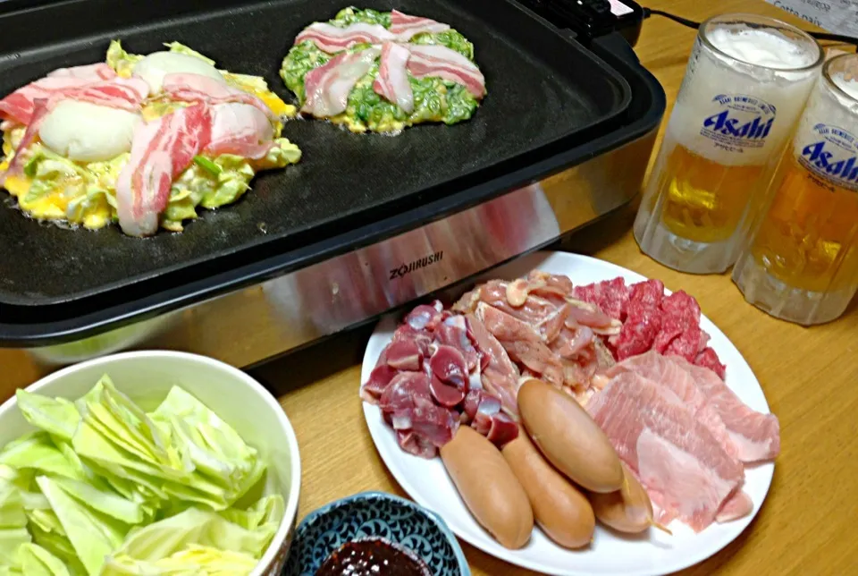 Snapdishの料理写真:次女のリクエストの晩ご飯🍺🍺|川上千尋さん