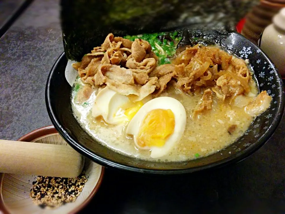 Snapdishの料理写真:keisuke ramen, 4 seasons, winter edition!|Ernさん