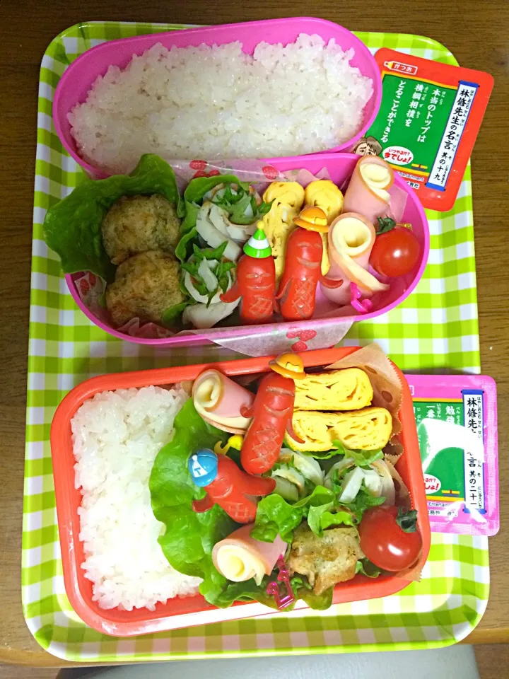 Snapdishの料理写真:本日よりJK楓と祈のお弁当4/11|よこたんさん