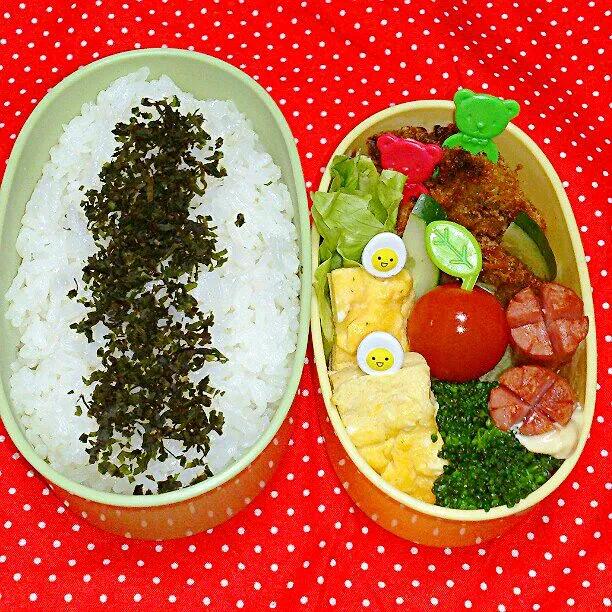 4/11(金)の旦那弁当
♪レバカツ
♪卵焼き
♪ウィンナー
♪ミニトマト
♪きゅうり
♪ブロッコリー|ふみぃさん