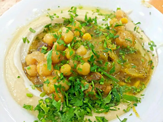 hummus with mushrooms and chick peas|kayeさん