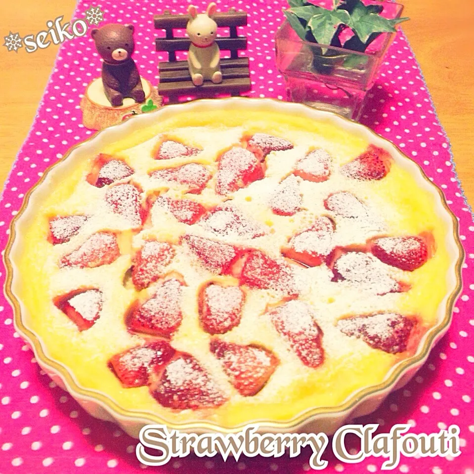 今日のおやつ✨簡単 楽チン♡苺のクラフティ🍓|*seiko*さん