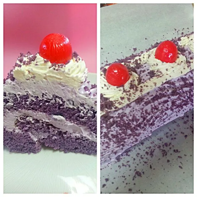 Snapdishの料理写真:UBE ROLL CAKE 紫芋 ロールケーキ|Analyn Austriaさん