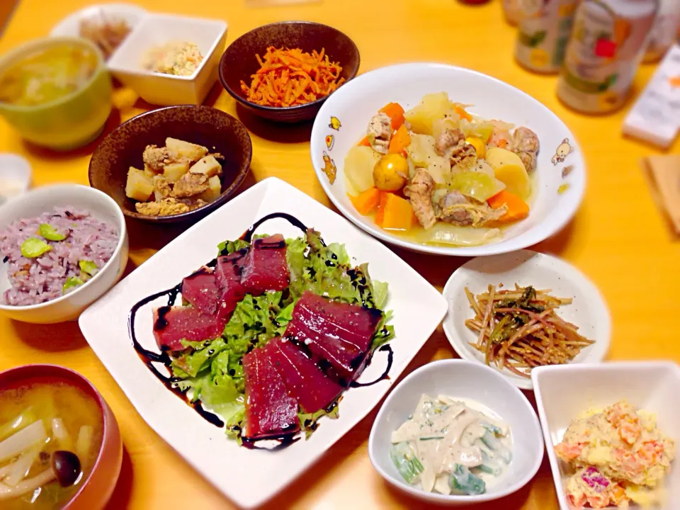 玉ひもの肉じゃが風定食〜(ㆁωㆁ*)|あいあいさん