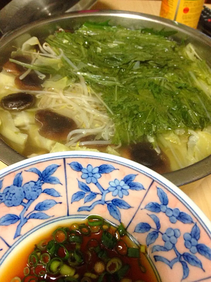 鳥肉と野菜の水炊き ポン酢で|Mi.さん