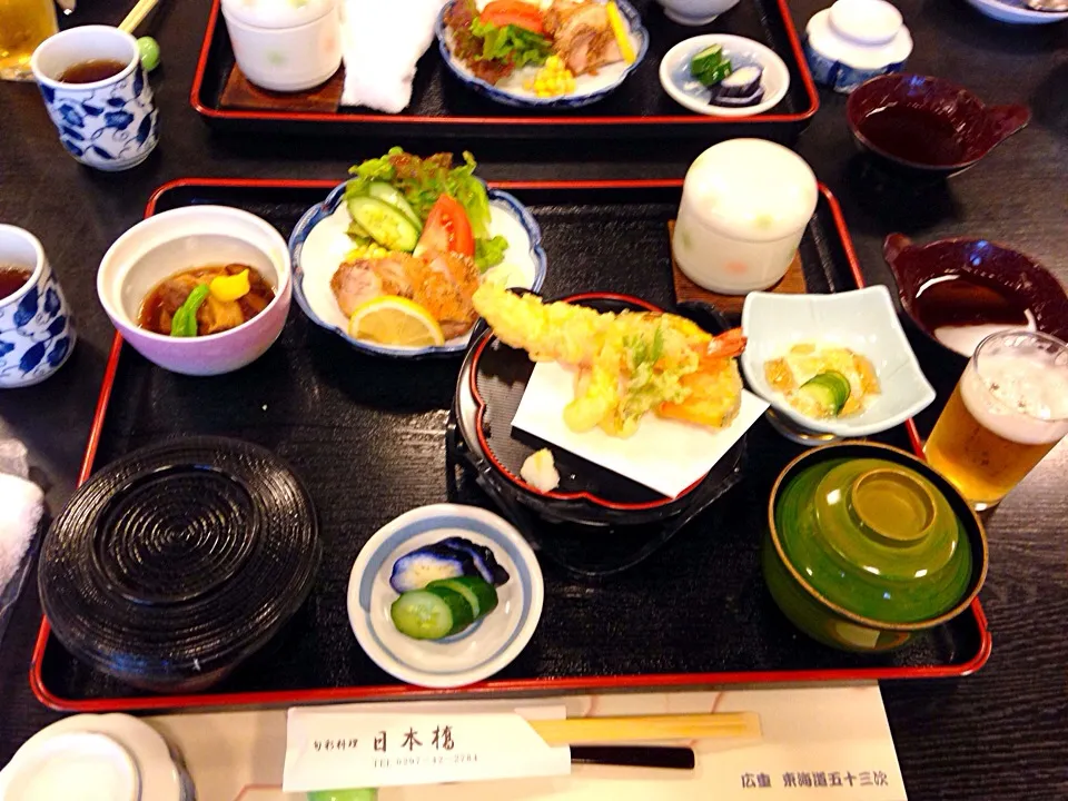 Tempura, chicken, miso soup set|Fujiko Toyohashiさん