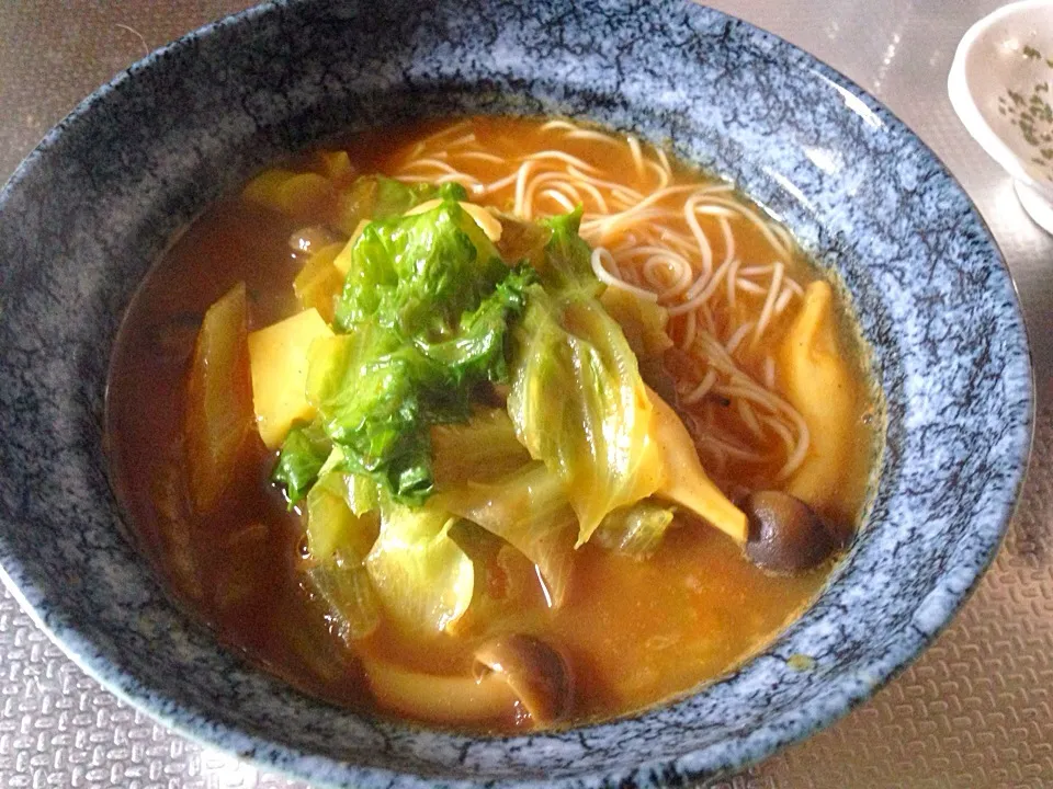 Snapdishの料理写真:カレーにゅうめん✨二日酔い|晃さん