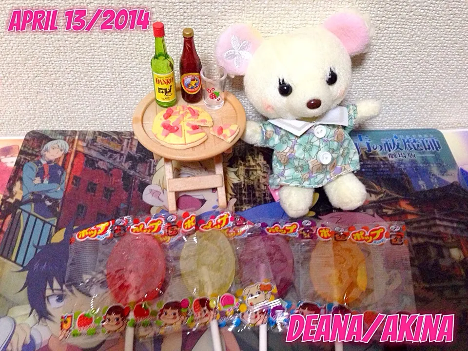 Hand made FAKE Clay Pizza and Peko Chan Lollipops|Deana/Akinaさん