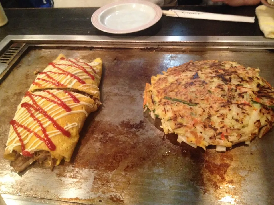 焼きそばロール＆お好み焼き|おっちさん