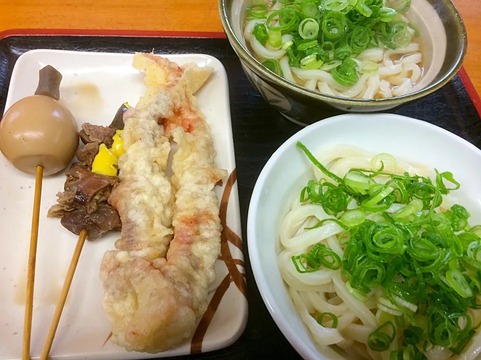 あつかけうどん、しょうゆうどん、おでん、げそ天|buhizouさん