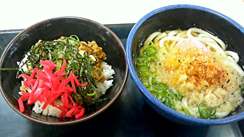 Snapdishの料理写真:牛飯ハーフと讃岐うどん|Yuichi Sakaiさん