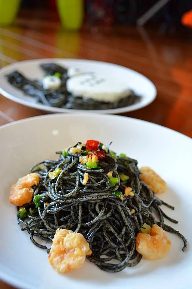 Squid ink spaghetti|inkainoviaさん