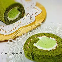 抹茶ムースinロールケーキ