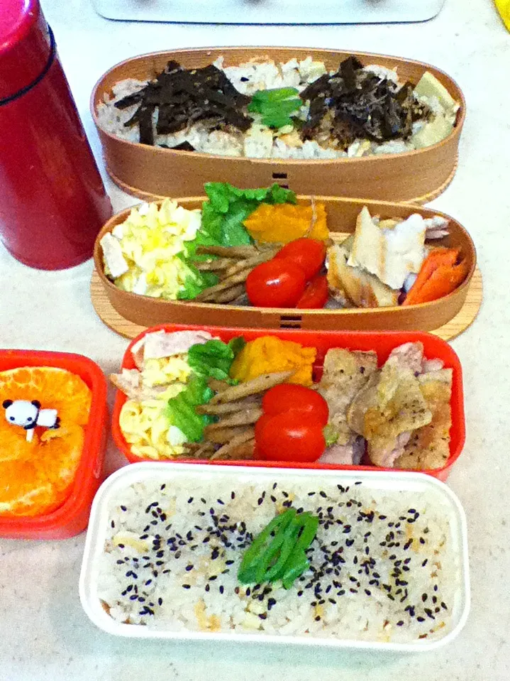 Today's lunch box. Bamboo shoots rice.|hoppycowさん