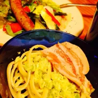 Snapdishの料理写真:アボチーズ冷製pasta|erinaさん