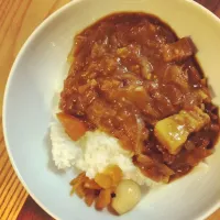 Snapdishの料理写真:カレー@😎🍛🍛😎˄̻ ̊(˃̴͈ॢ᷄◡ुමੈॆ|Masashi Ishiaiさん